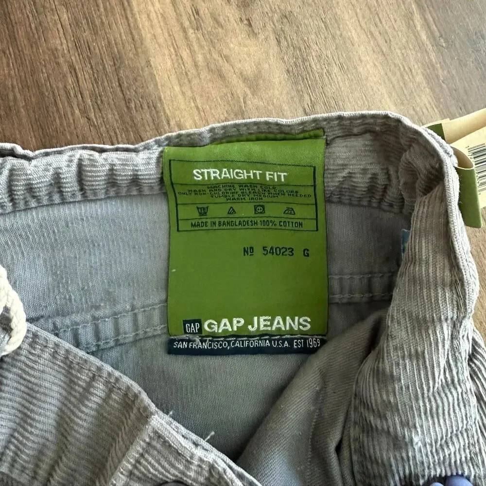 NWT Gap gray corduroy wide leg jeans